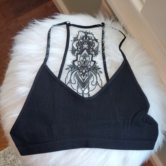 🔥BESTSELLER🔥Black tattoo mesh bralette - Picture 7 of 15